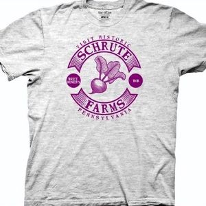 NWT The Office Dwight Schrute’s Schrute Farms gray tee L